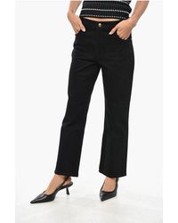 Tory Burch - Dark-Wash Jeans With 20Cm-Effect Button - Lyst