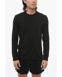 DSquared² - Long-Sleeved Cotton Blend T-Shirt With Cuffs - Lyst