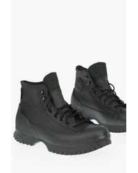 Converse - All Star Chuck Taylor Texture Leather High-Top Sneakers - Lyst