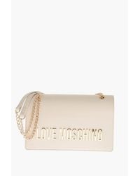 Moschino - Love Faux Leather Shoulder Bag With Lettering Logo - Lyst