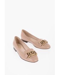 Tod's - Leather Ballet Flats With Golden Detail - Lyst