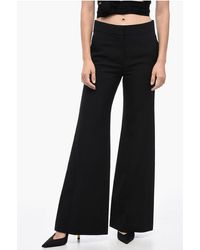 Givenchy - Virgin Wool Wide Leg Pants With Concealed Closure - Lyst