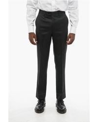 Corneliani - Cc Collection Virgin Wool Pants With Hidden Closure - Lyst