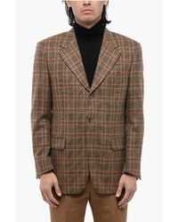 Corneliani - Cc Collection Virgin Wool Blazer With District Check Pattern - Lyst