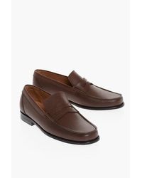 Testoni - Leather Bracciano Penny Loafers - Lyst