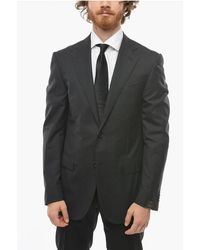 Corneliani - Virgin Wool Leader Blazer With Flap Pockets - Lyst