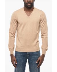 Malo - V Neck Pure Cashmere Sweater - Lyst