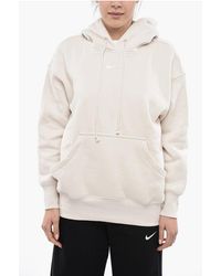 Nike - Fleeced-Cotton Blend Hoodie With Patch Pocket - Lyst