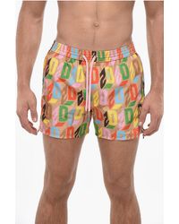 DSquared² - Nylon Swim Shorts With All-Over Logo - Lyst