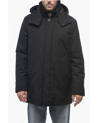 Woolrich - Solid Color Barrow Padded Jacket With Hidden Closure - Lyst