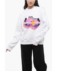 DSquared² - Brushed Cotton Spray Sunset Crew Neck Sweatshirt - Lyst