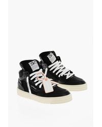 Off-White c/o Virgil Abloh - Glittered Leather 3.0 Off Court High-Top Sneakers - Lyst