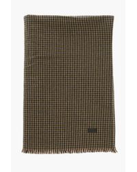 Saint Laurent - Plaid Motif Wool Blend Maxi Scarf - Lyst