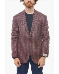 Corneliani - Wool-Blend Blazer Leader Soft With Check Pattern - Lyst