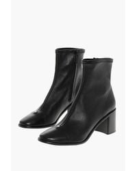 Tory Burch - Leather Cap-Toe Booties With Inner Zip - Lyst