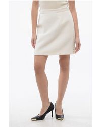 Dior - Wool Blend Pencil Skirt With Side Decorations - Lyst