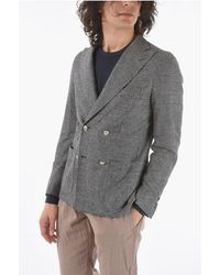 Corneliani - Id Flax Side Vents Peak Lapel Double-Breasted Blazergiacche - Lyst
