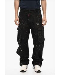 DSquared² - Acid Wash Cargo Icon Pants With Metal Detail - Lyst