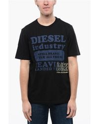 DIESEL - Tag Crew-Neck T-Shirt T-Just-N9 With Contrast Maxi Print - Lyst