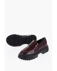 Hogan - Heel Patent Leather Penny Loafers - Lyst