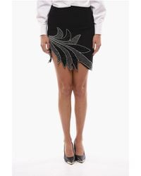 ROTATE BIRGER CHRISTENSEN - Asymmetric Mini Skirt With Beads And Sequins - Lyst