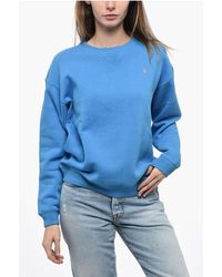 Polo Ralph Lauren - Fleece Cotton Blend Crew Neck Sweatshirt With Embroidered Lo - Lyst