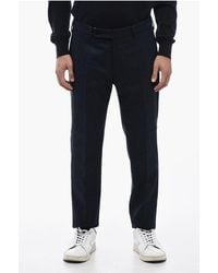 Berwich - Virgin Wool Pants With Check Motif - Lyst