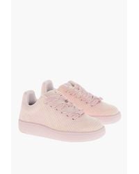 Burberry - Rib Designed Low-Top Sneakers With Maxi Laces - Lyst