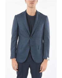 Corneliani - Cashmere And Silk Side Vents Notch Lapel Leader Soft 2-Butto - Lyst