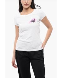 DSquared² - Crew Neck Scoop T-Shirt With Printed Logo - Lyst