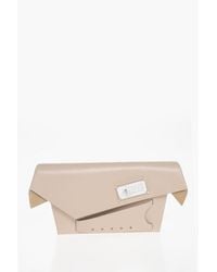 Maison Margiela - Mm11 Saffiano Leather Snatched Clutch With Clip Closure - Lyst