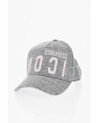 DSquared² - Icon Solid-Color Baseball Cap With Cracked Print - Lyst