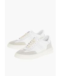 Corneliani - Cc Collection Leather Low-Top Sneakers With Suede Detail - Lyst