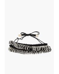 DSquared² - Leather And Metal African Hyena Anklet With Shells - Lyst