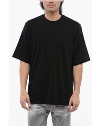 DSquared² - Football Fit Cotton Blend T-Shirt With Logo Patch - Lyst