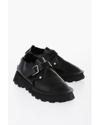 Jil Sander - Leather Desert Booties With Front Buckle - Lyst