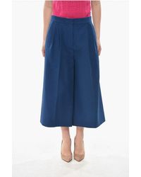Marni - Cotton Gaucho Trousers With Welt Pockets - Lyst