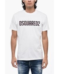 DSquared² - Logo Printed Cotton T Shirt - Lyst