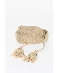 DSquared² - Macramé Cotton Belt With Raffia Detail 40Mm - Lyst