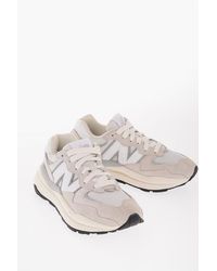 New Balance - Fabric And Suede Moyen Low-Top Sneakers - Lyst
