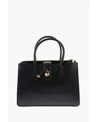 Moschino - Love Faux Leather Tote Bag With Golden Heart Charm - Lyst
