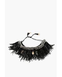 DSquared² - Suede And Metal Cow Girl Plastron Necklace Embellished With - Lyst