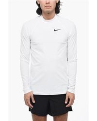 Nike - Swim Long Sleeved Solid Color Dri-Fit T-Shirt With Contrasti - Lyst