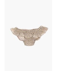 Bonpoint - Printed Ruffle Swimsuit - Lyst