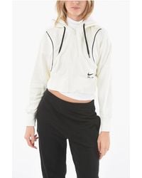 nike mini swoosh cropped hoodie