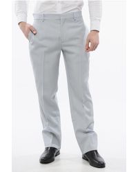 Off-White c/o Virgil Abloh - Virgin Wool Chino Pants With Ankle Zip - Lyst