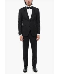 Corneliani - Striped 3 Pieces Suit With Satin Edges - Lyst