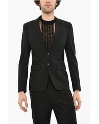DSquared² - Two-Button Stretch Virgin Wool Blazer With Pointed Lapel - Lyst