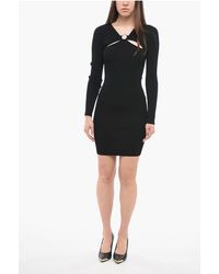 Michael Kors - Ribbed Knit Dress With Cut-Out Detail - Lyst