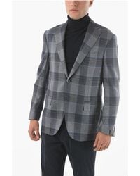 Corneliani - Checked Silk Leader Soft 2-Button Blazer - Lyst